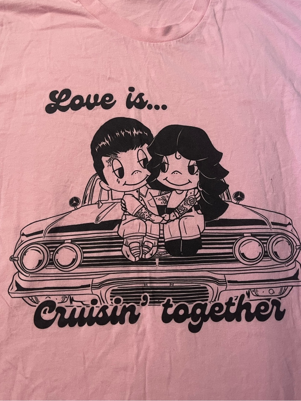 Pink "Love Is..." Graphic Tee